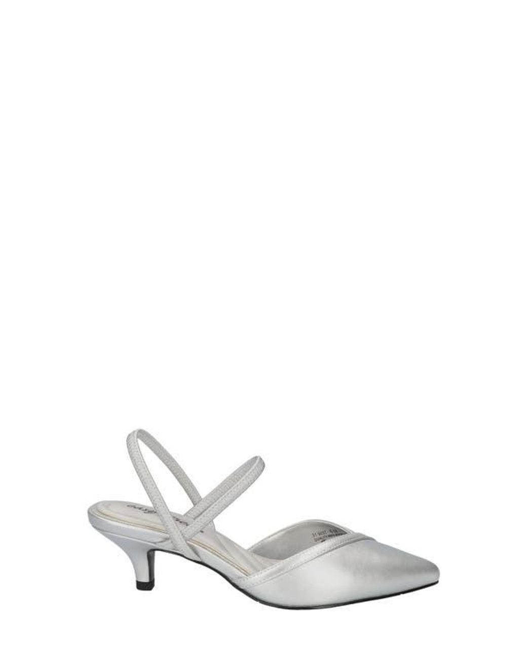 Easy Street White Slingback Kitten Heel Pumps