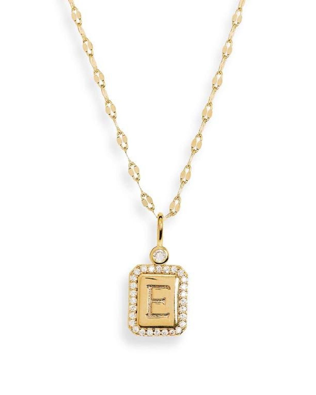 Leith Metallic Initial Pendant Necklace