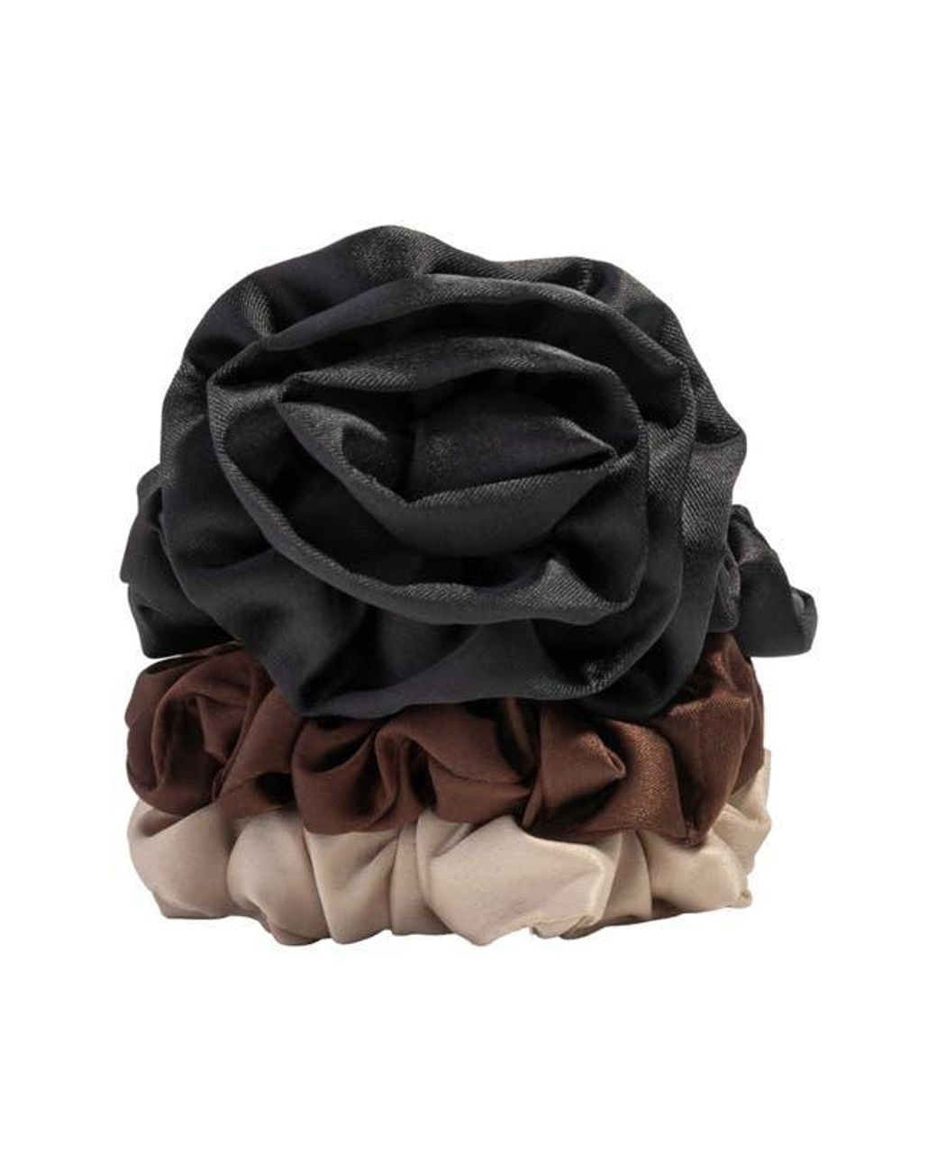 Kitsch Metallic 3-Pack Assorted Rosette Scrunchies