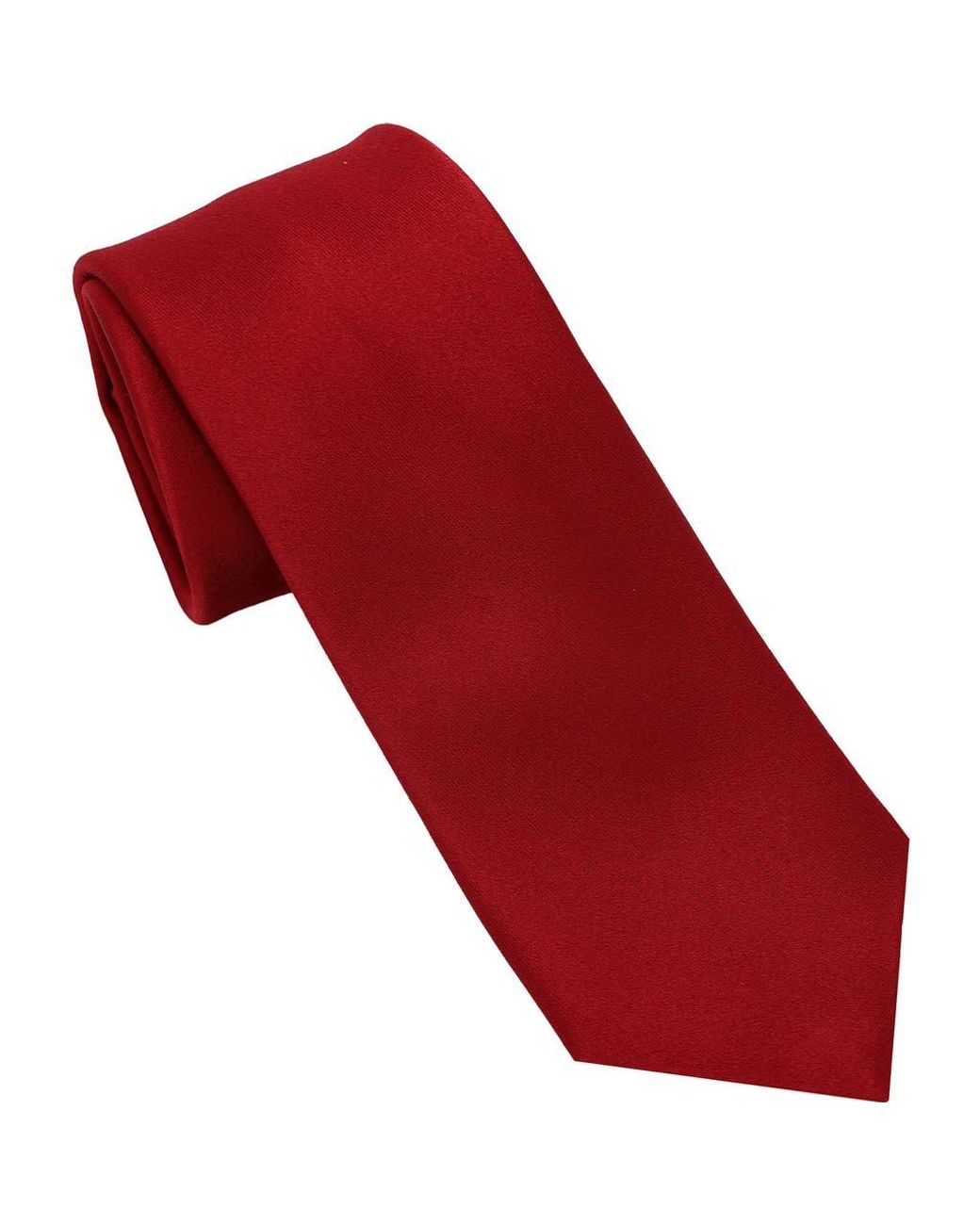 DKNY Red Solid Satin Tie for men