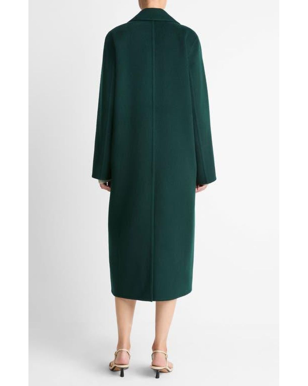 Vince Green Wool-Blend Single-Breasted Coat