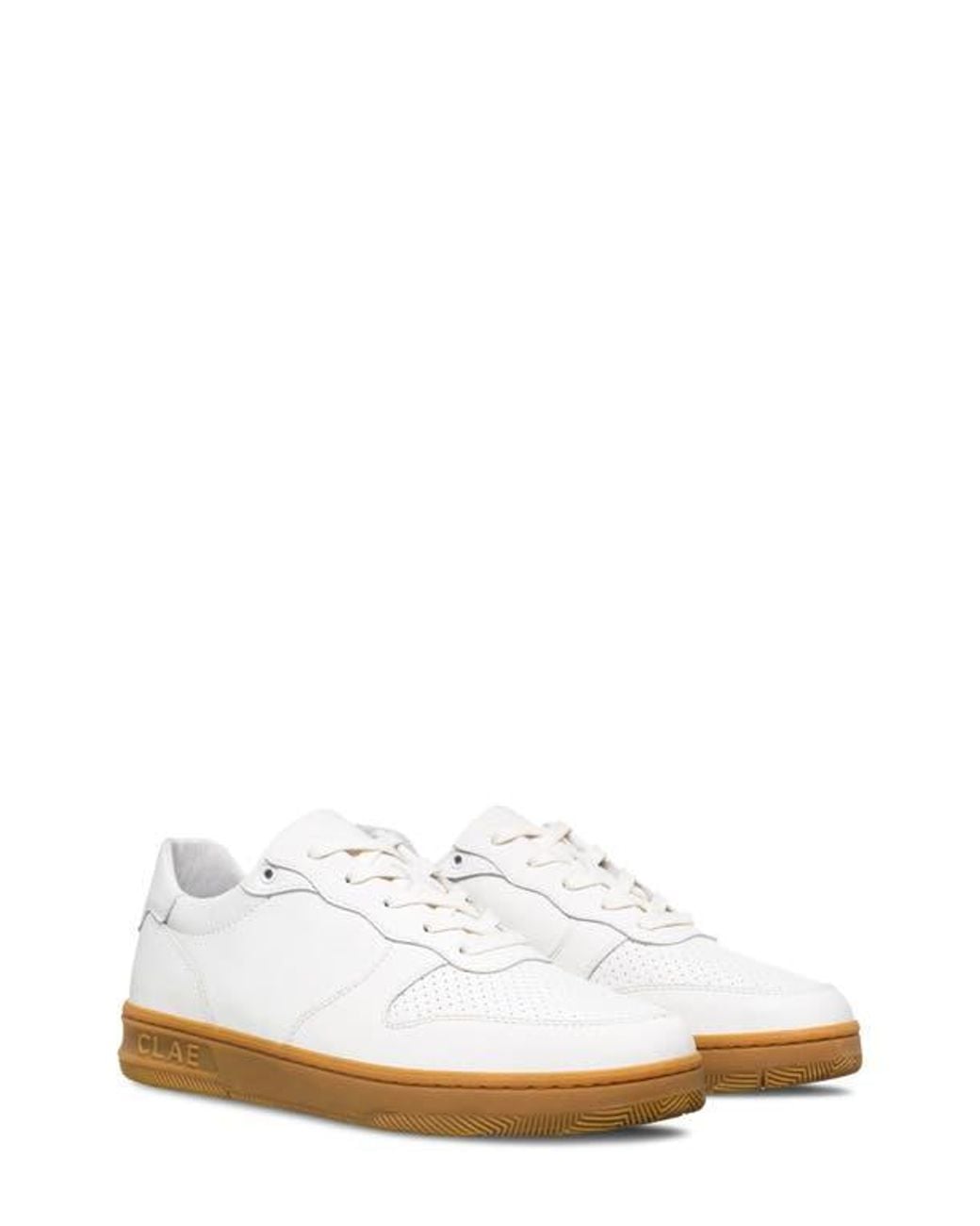 CLAE White Malone Leather Sneaker for men