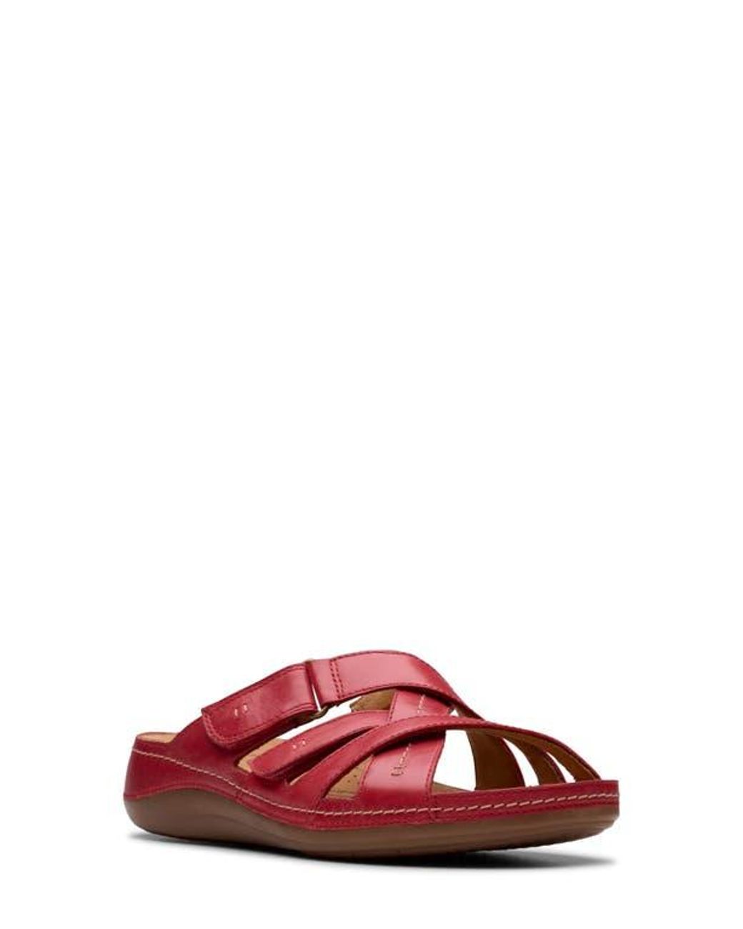 Clarks Red Cecily Slide Sandal