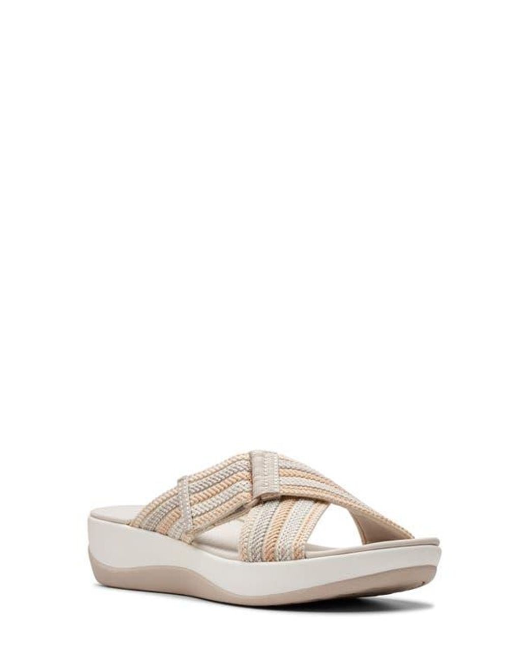 Clarks White Arla Wave Sandal
