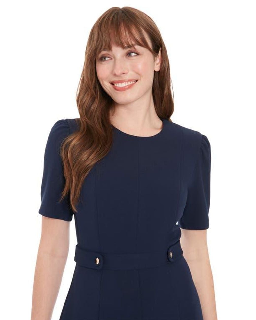 slim fit dress shirt near me DANCING PLEAT SHORT SLEEVE PLEATED FIT AND FLARE DRESS – Jason Wu Studio