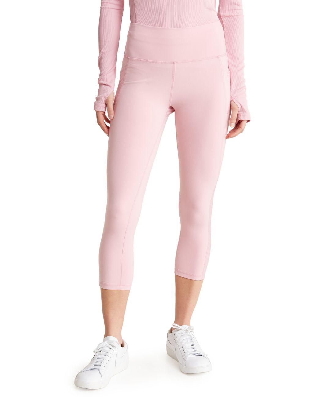 Gottex Honey High Waist Pocket Capri Leggings in Pink