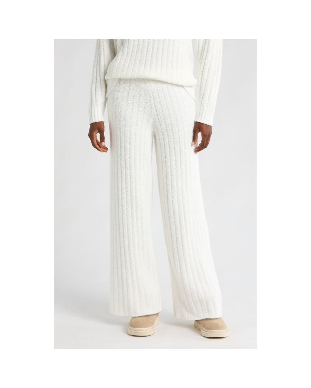 Ugg White Terri Rib Pants