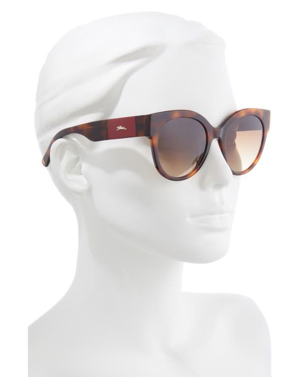 Longchamp Brown Gradient Round Sunglasses