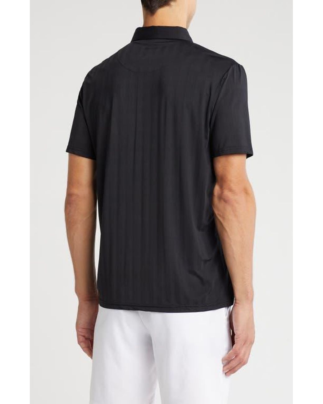 Tom Baine Black Performance Stretch Polo for men