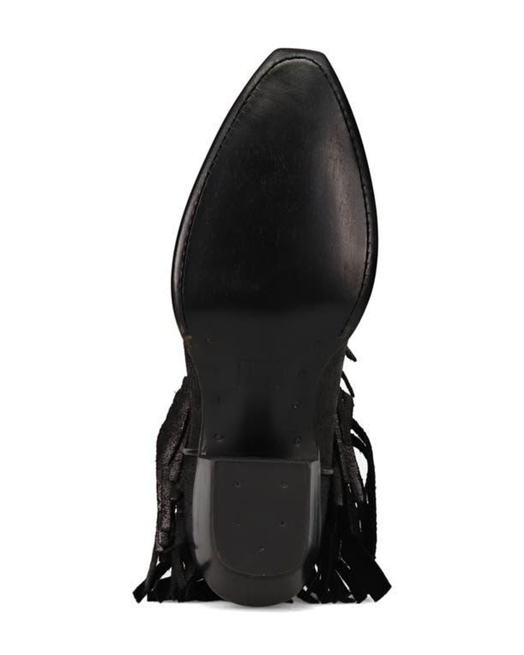 Frye Black Sacha Fringe Bootie
