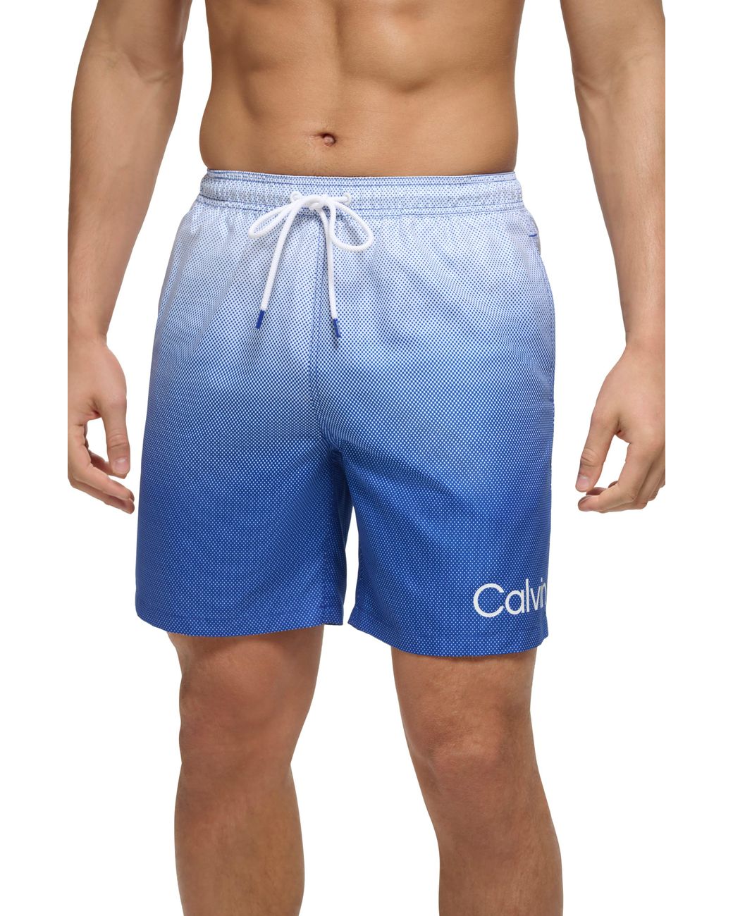 Calvin Klein Gradient Dot Swim Trunks in Blue for Men Lyst