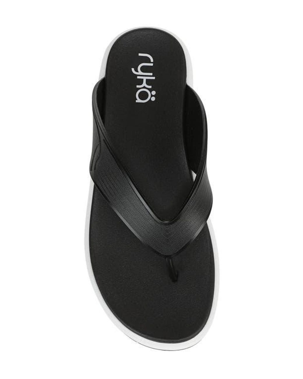 Ryka Black Viv Platform Thong Sandal