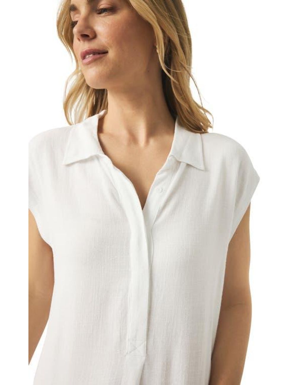 Splendid White Wren Shift Minidress
