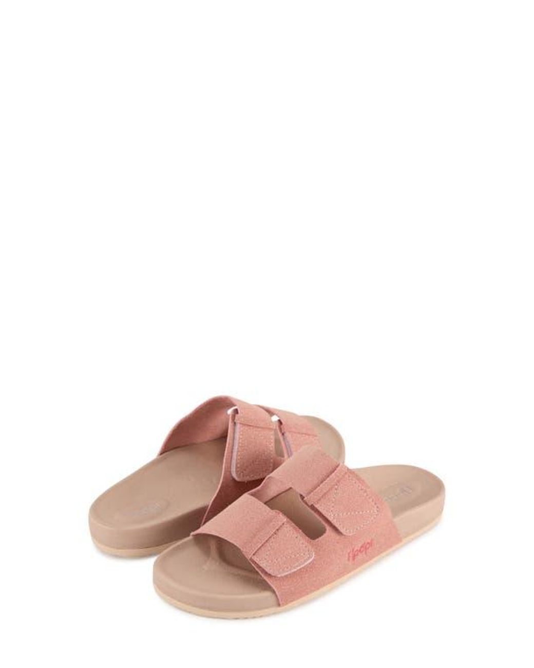 FLOOPI Pink Double Strap Slide Sandal