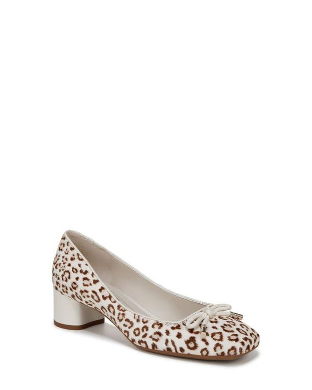 Franco Sarto White Natalia Square Toe Pump