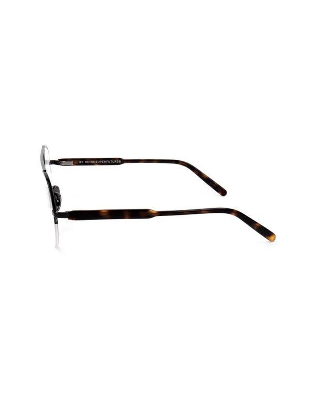 Retrosuperfuture Black 57Mm Round Optical Glasses