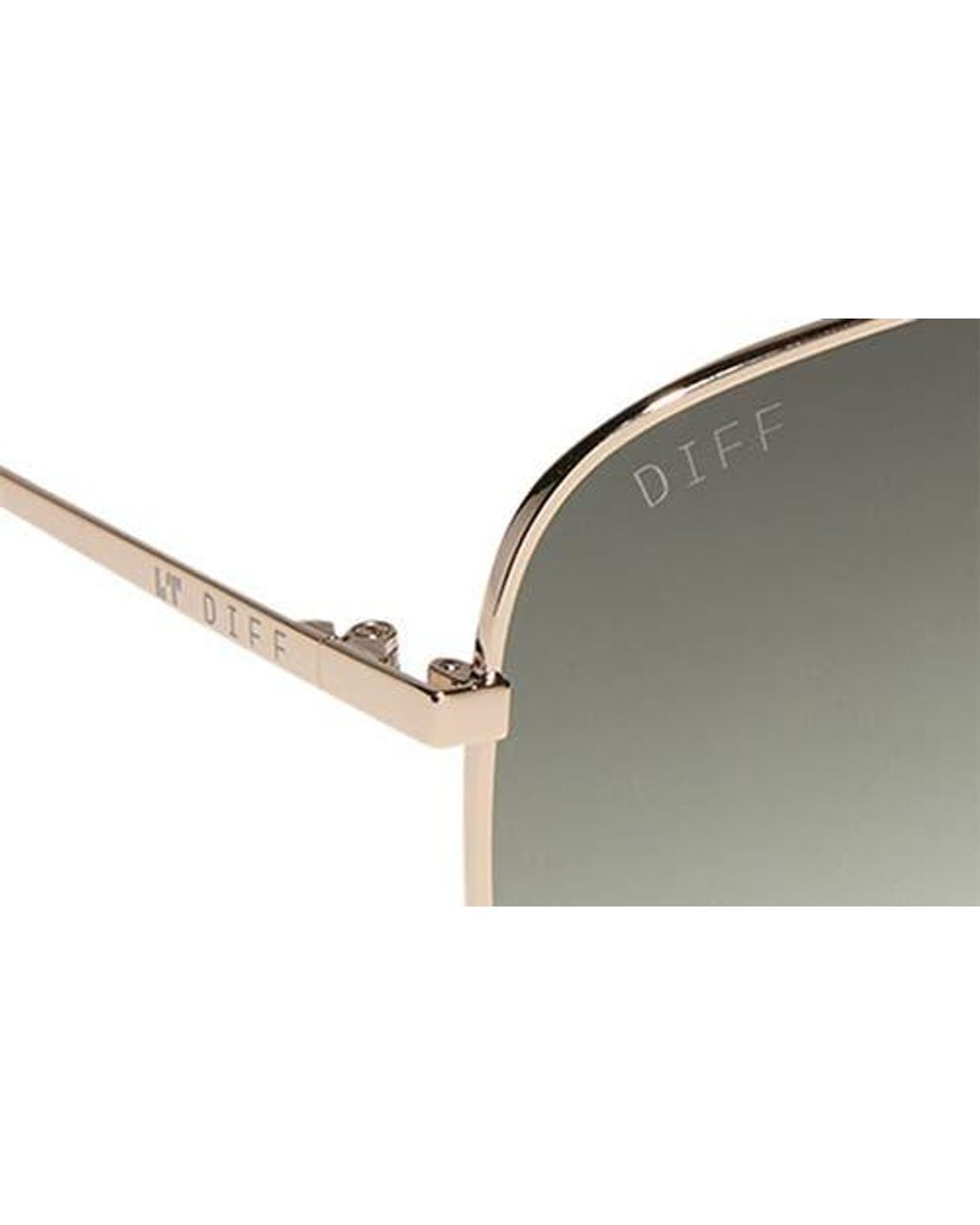 DIFF Gray Leo Aviator Sunglasses