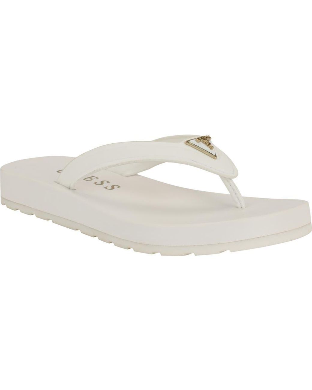Guess White Candry Flip Flop