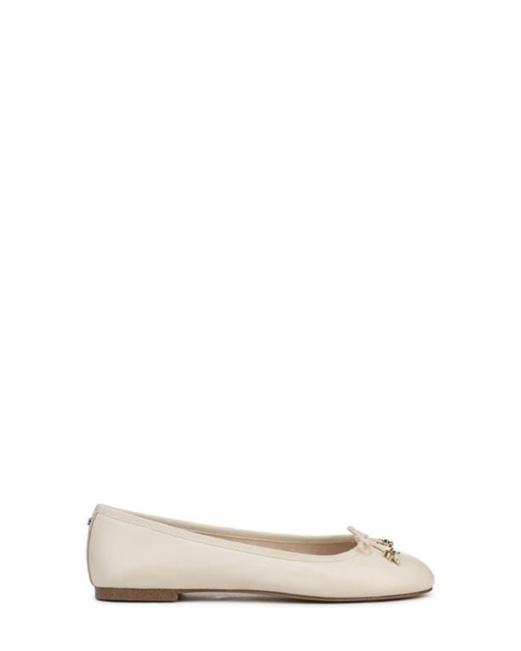 Sam Edelman White Flora Ballet Flat