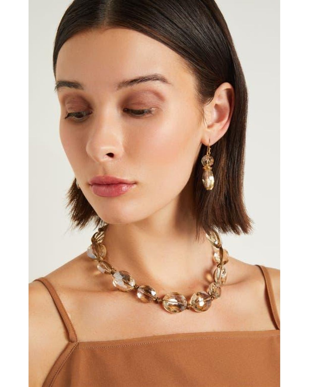 Misook Brown Square Neck Camisole