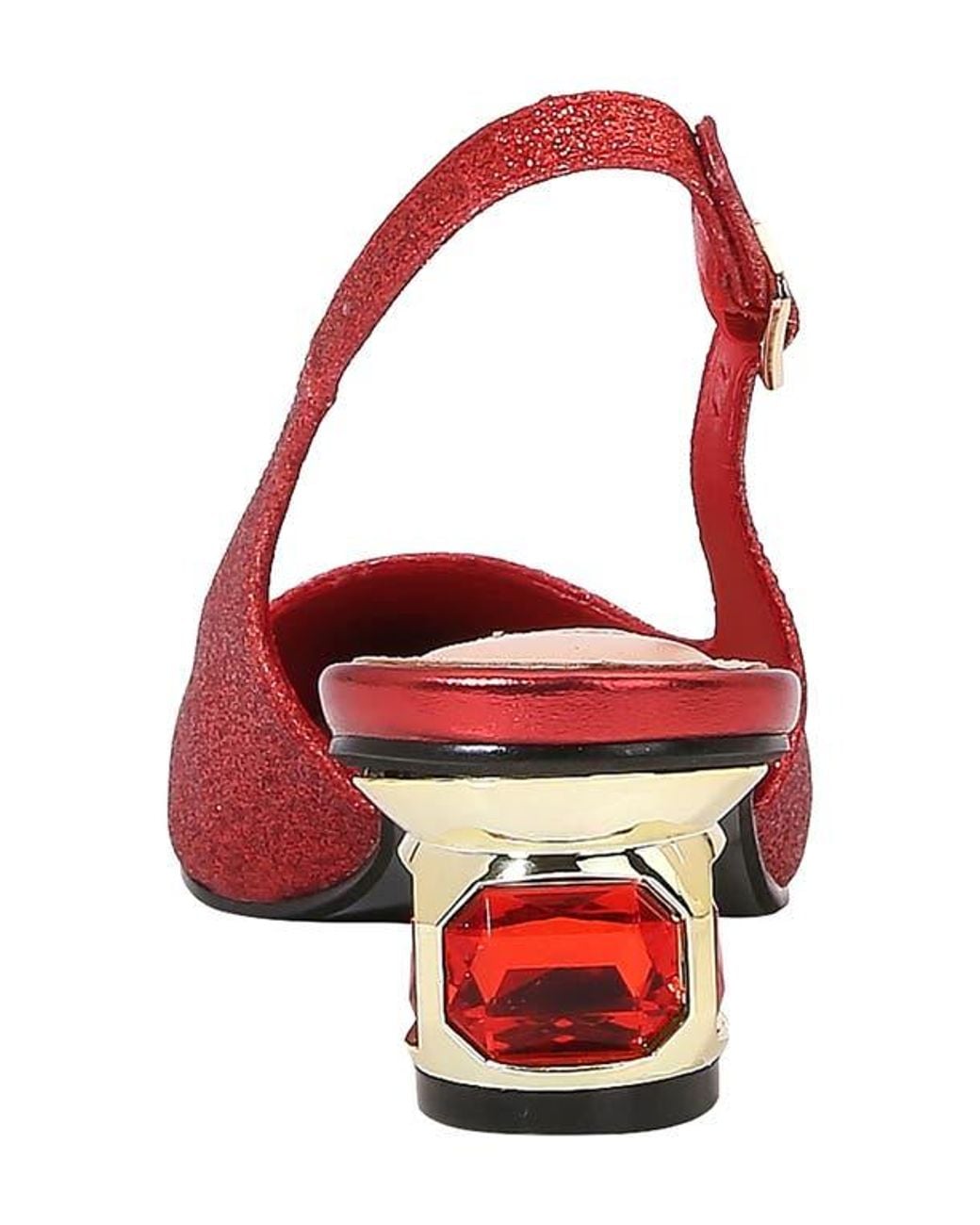 Lady Couture Red Saphire Pointed Toe Slingback Pump