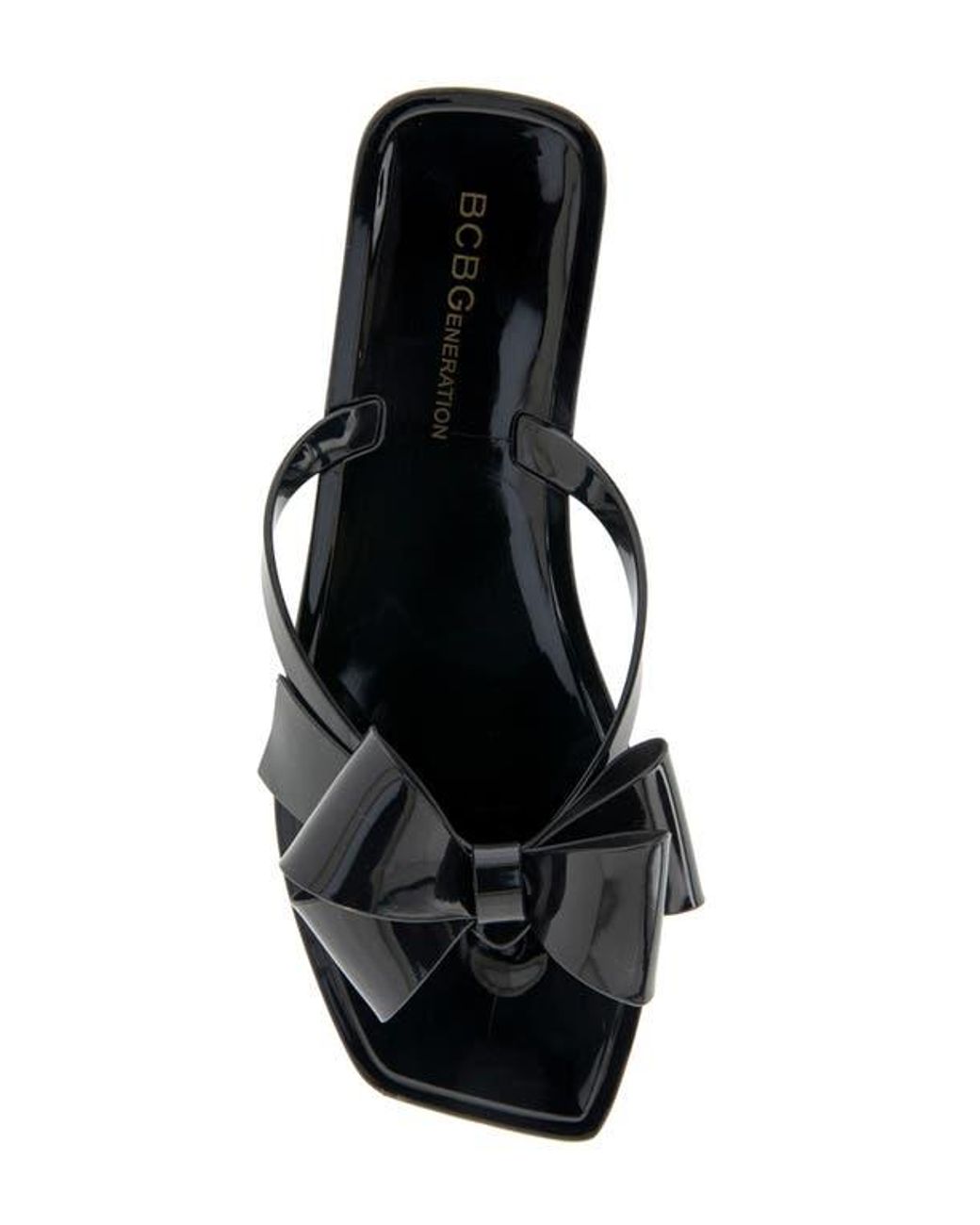 BCBGeneration White Lima Bow Jelly Sandal