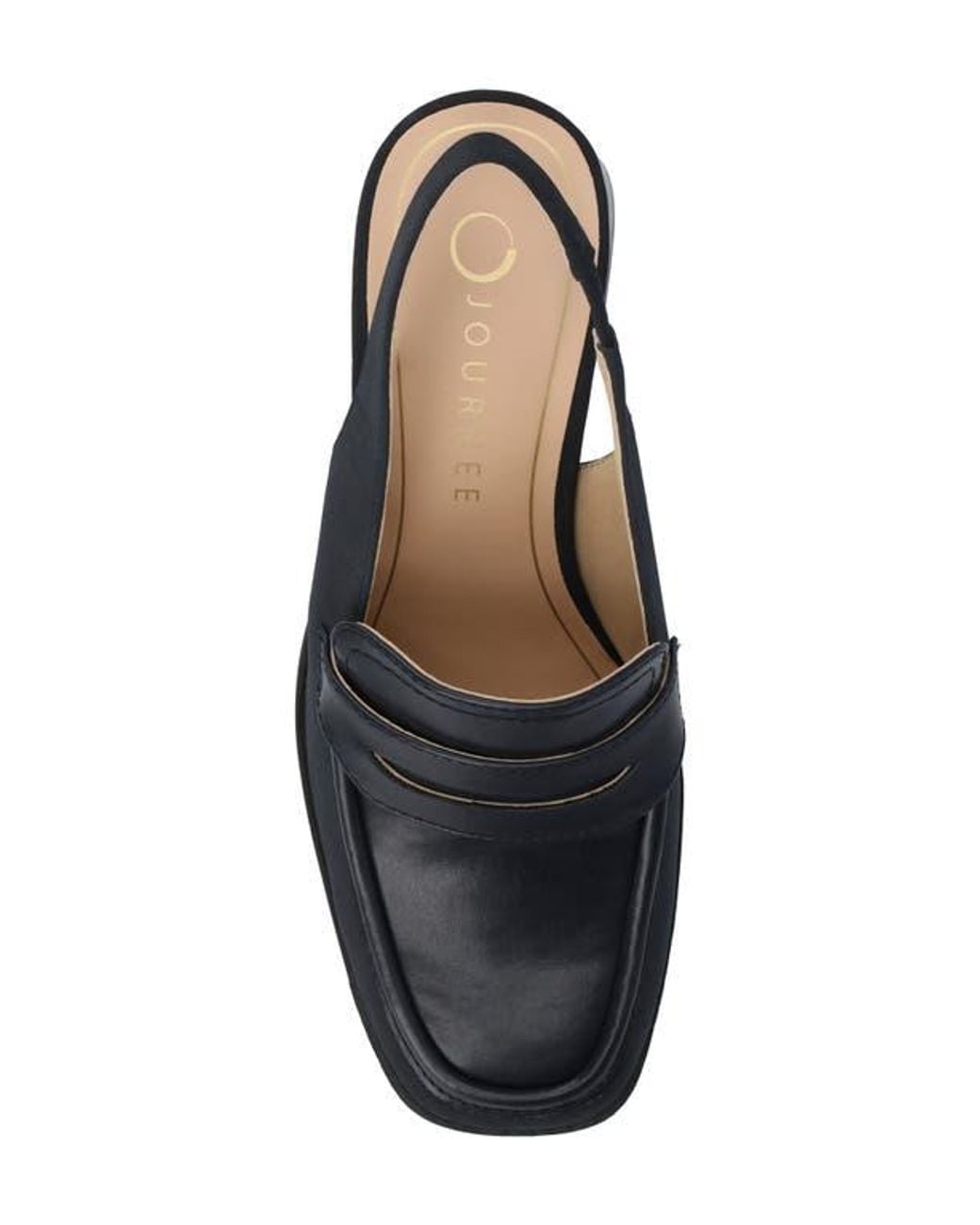 Journee Collection Black Henrika Slingback Pump