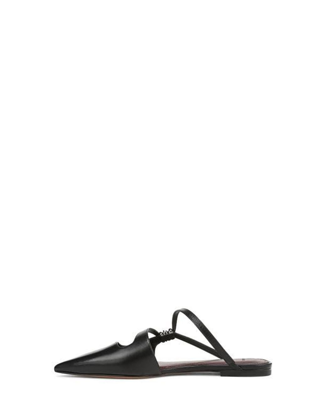 Vince Black Gilia Strappy Pointed Toe Flat Mule