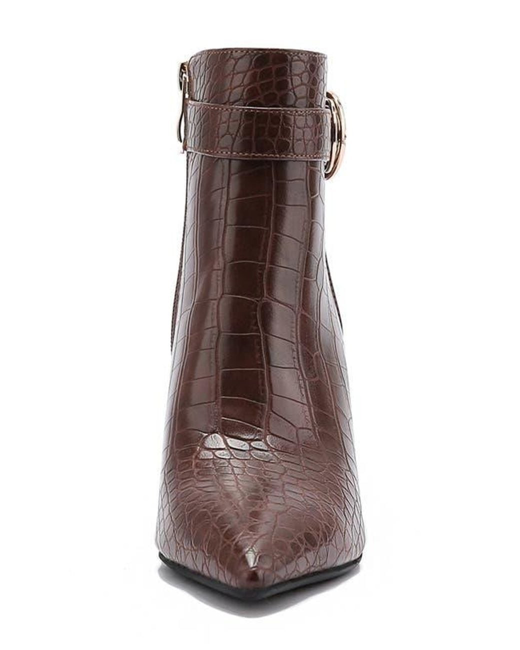 Ninety Union Brown Groovy Croc Embossed Boot