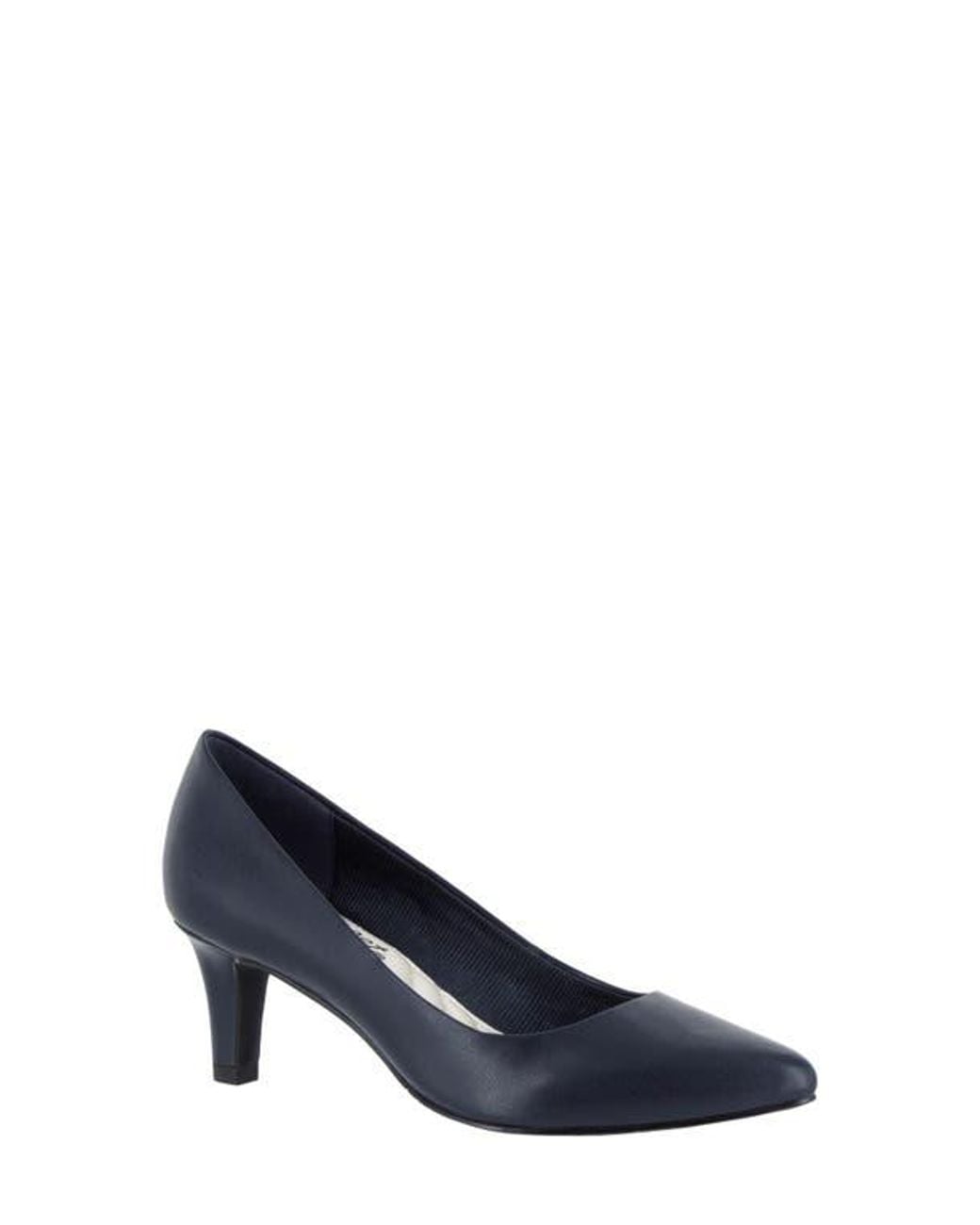 Easy Street Blue Patent Pointed-Toe Pumps