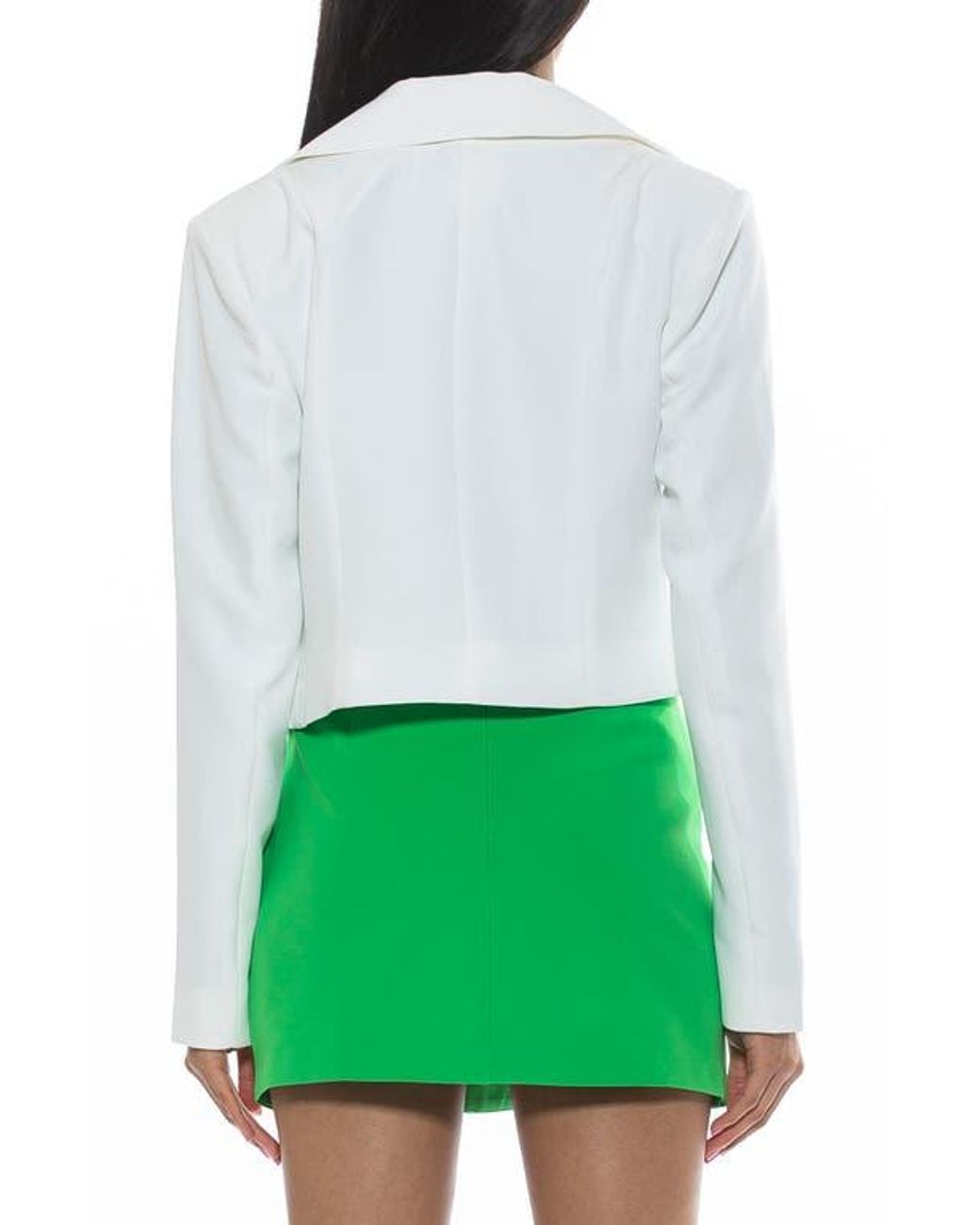Alexia Admor Green Jesse Cropped Blazer