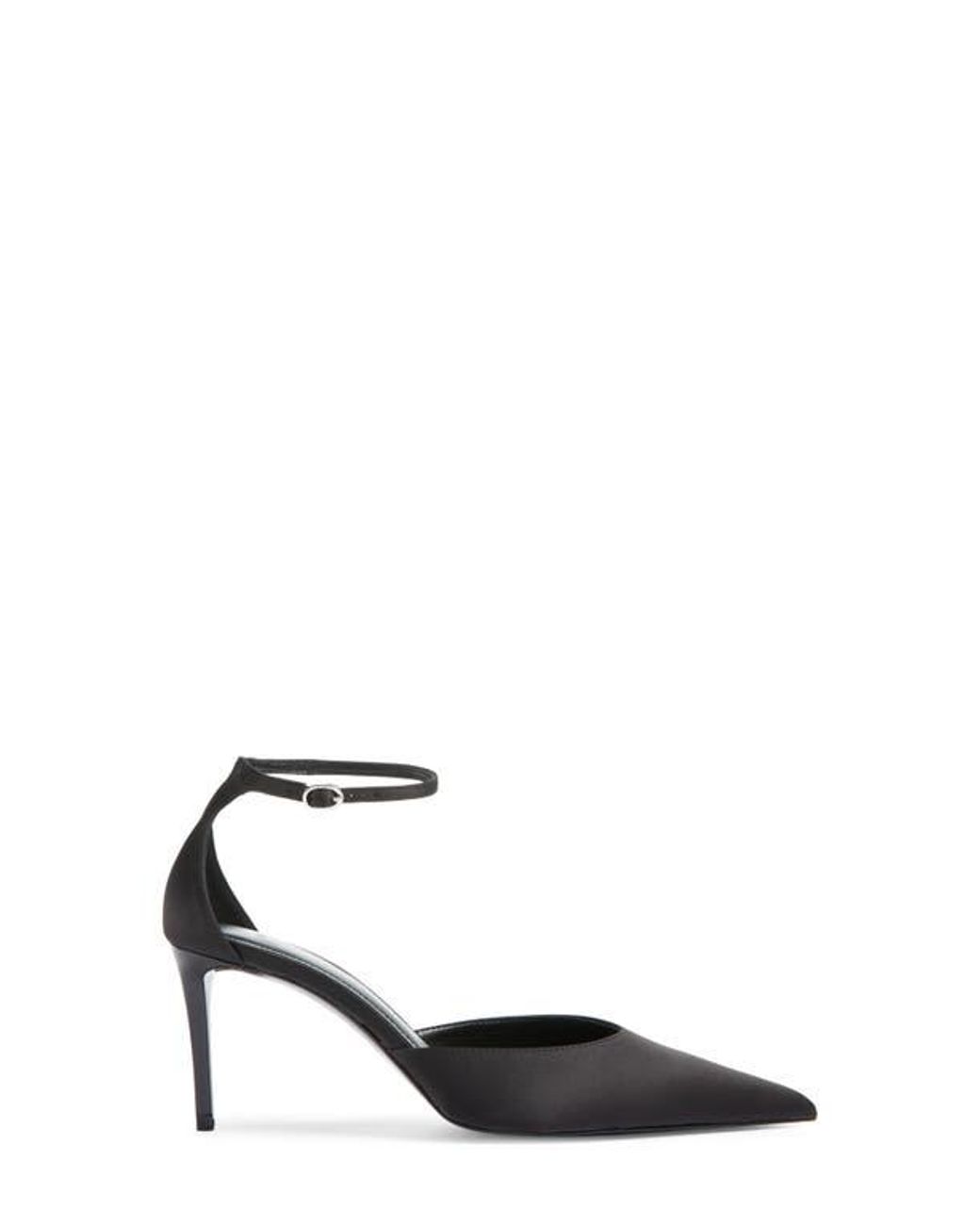 Mango Black Satin Court Pump
