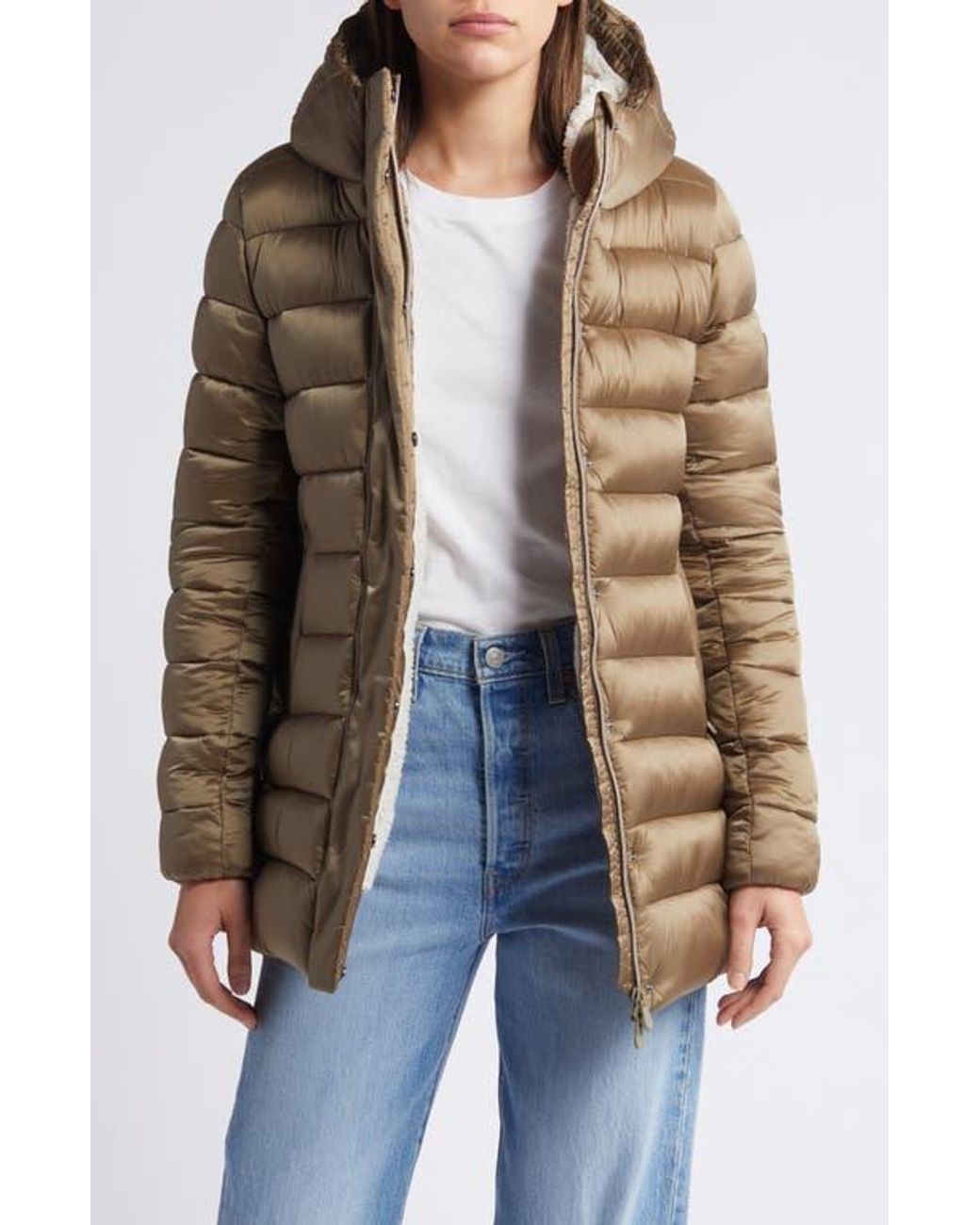 ダウンジャケット・コート SAVE THE DUCK TWINKLE PUFFER JACKET (D30860W LOVY2010000) Down Save The Duck - D30860w Lovy20 Bikers Lacquered Twinkle