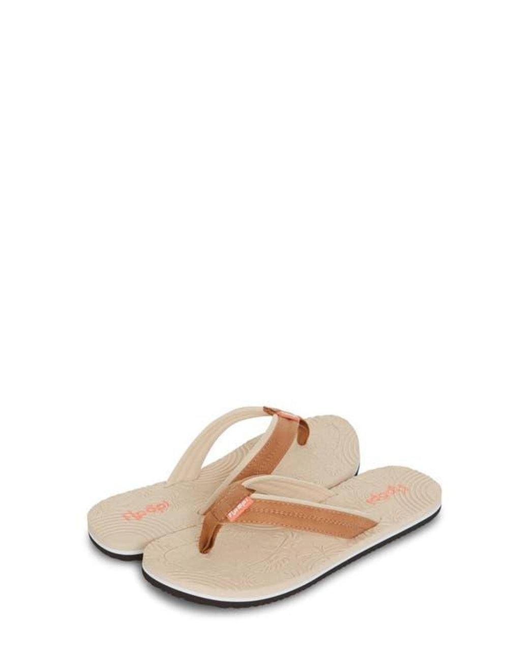 FLOOPI Natural Textured Flip Flop Sandal