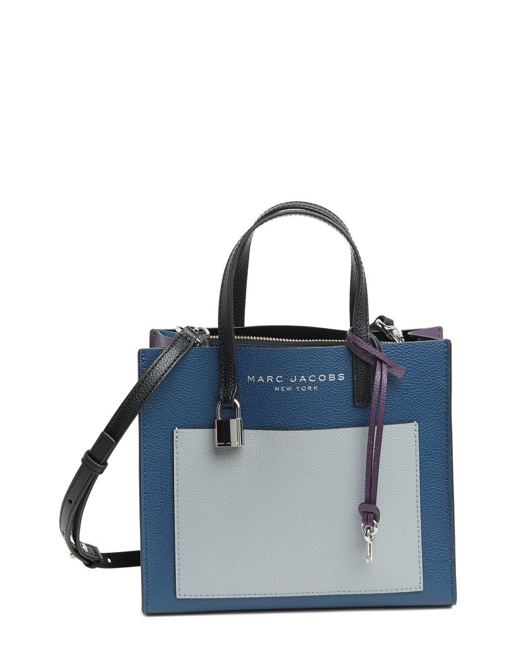 Marc Jacobs Mini Grind Colorblock Leather Tote Bag In Azure Blue Multi At Nordstrom Rack Lyst