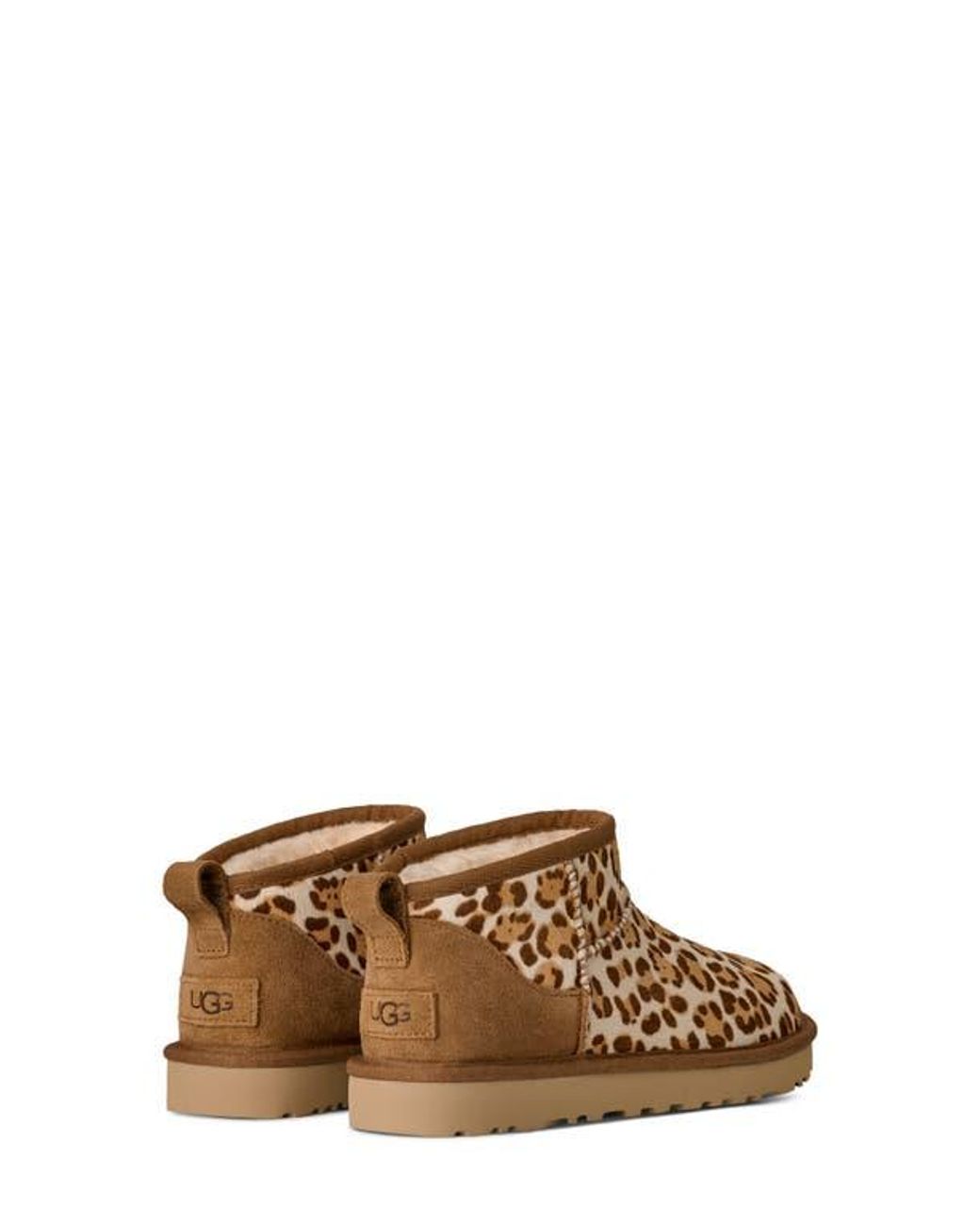 Ugg Brown Classic Ultra Mini Plains Genuine Calf Hair Boot