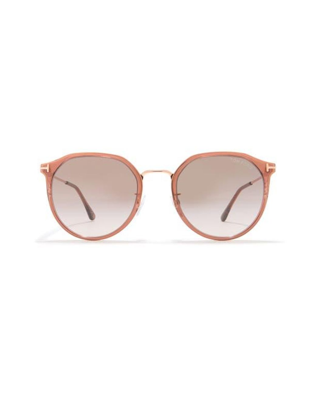 Tom Ford Pink 55Mm Gradient Round Sunglasses