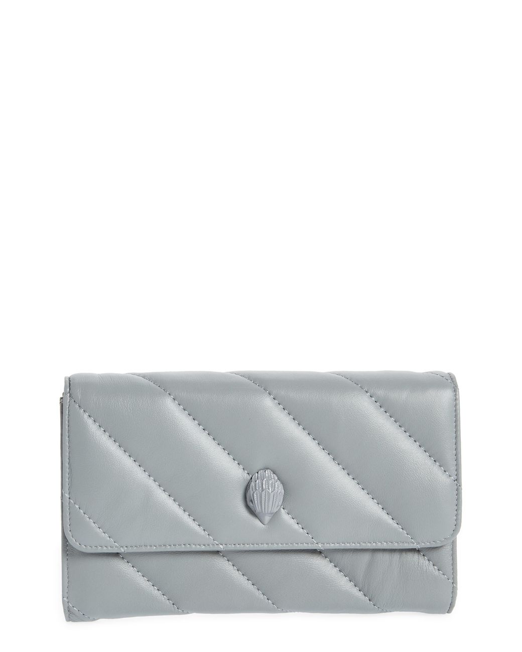 Kurt Geiger Soho Drench Leather Wallet On A Chain in Gray | Lyst