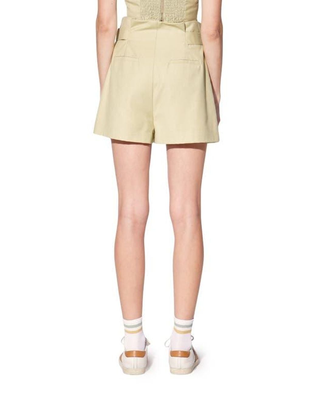 Walter Baker Natural Marcel Pleated Shorts