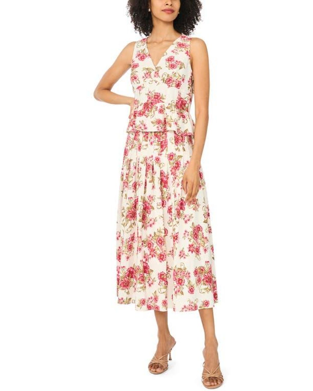 Halogen® Gathered Midi Skirt