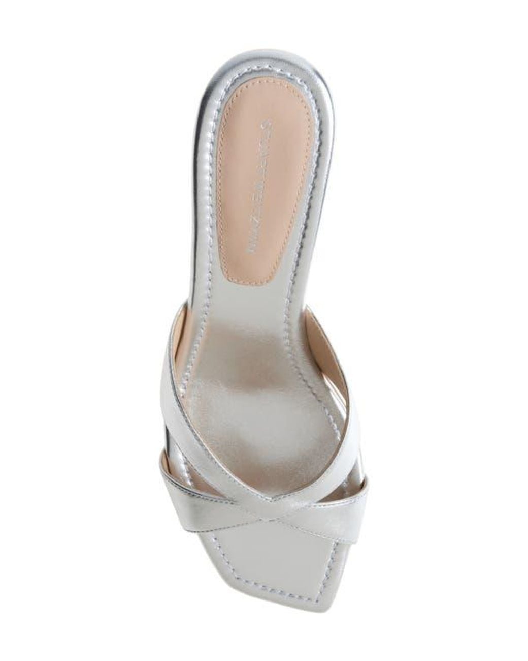 Stuart Weitzman White Miami 50 Slide Sandal