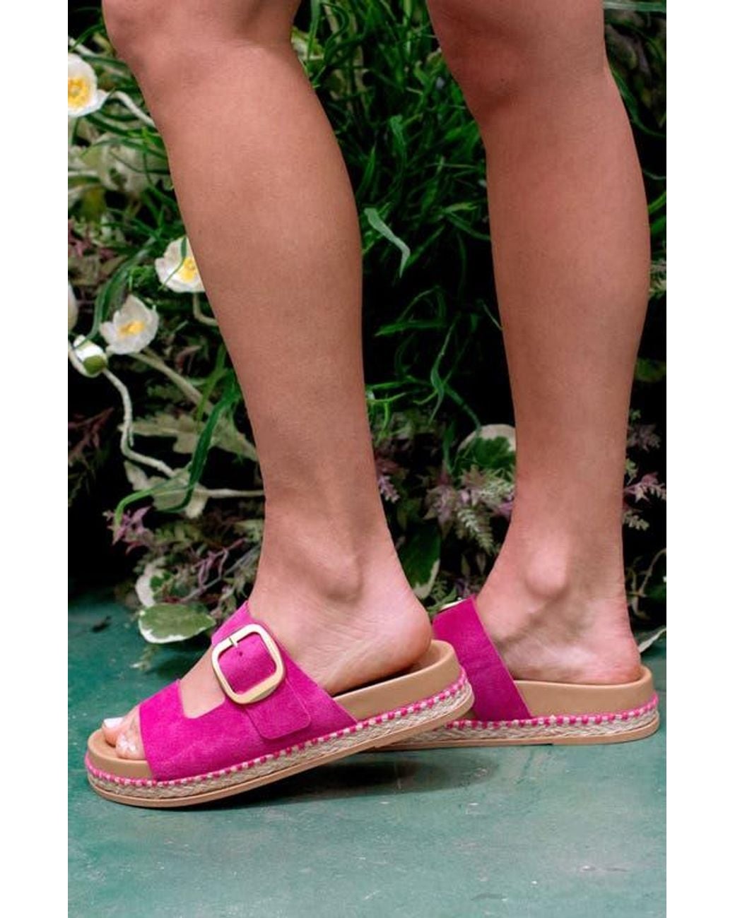 Seychelles Pink Getaway Slide Sandal