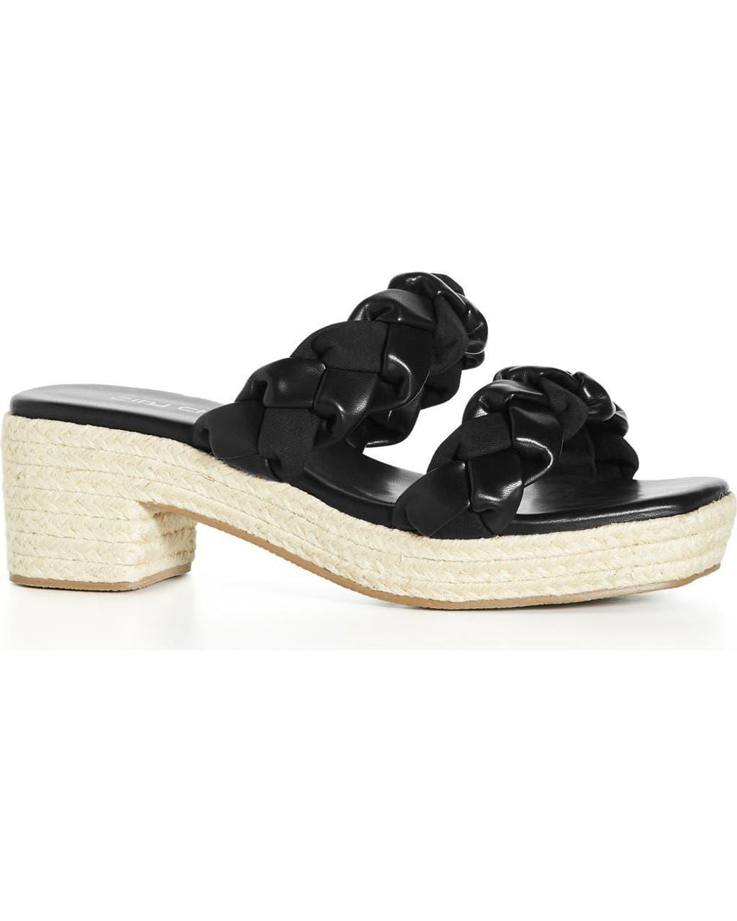 City Chic Black Roxy Platform Sandal