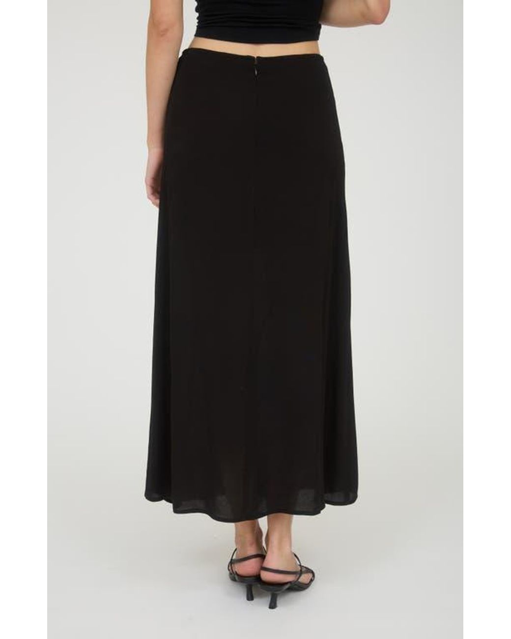 Blu Pepper Black Midi Skirt