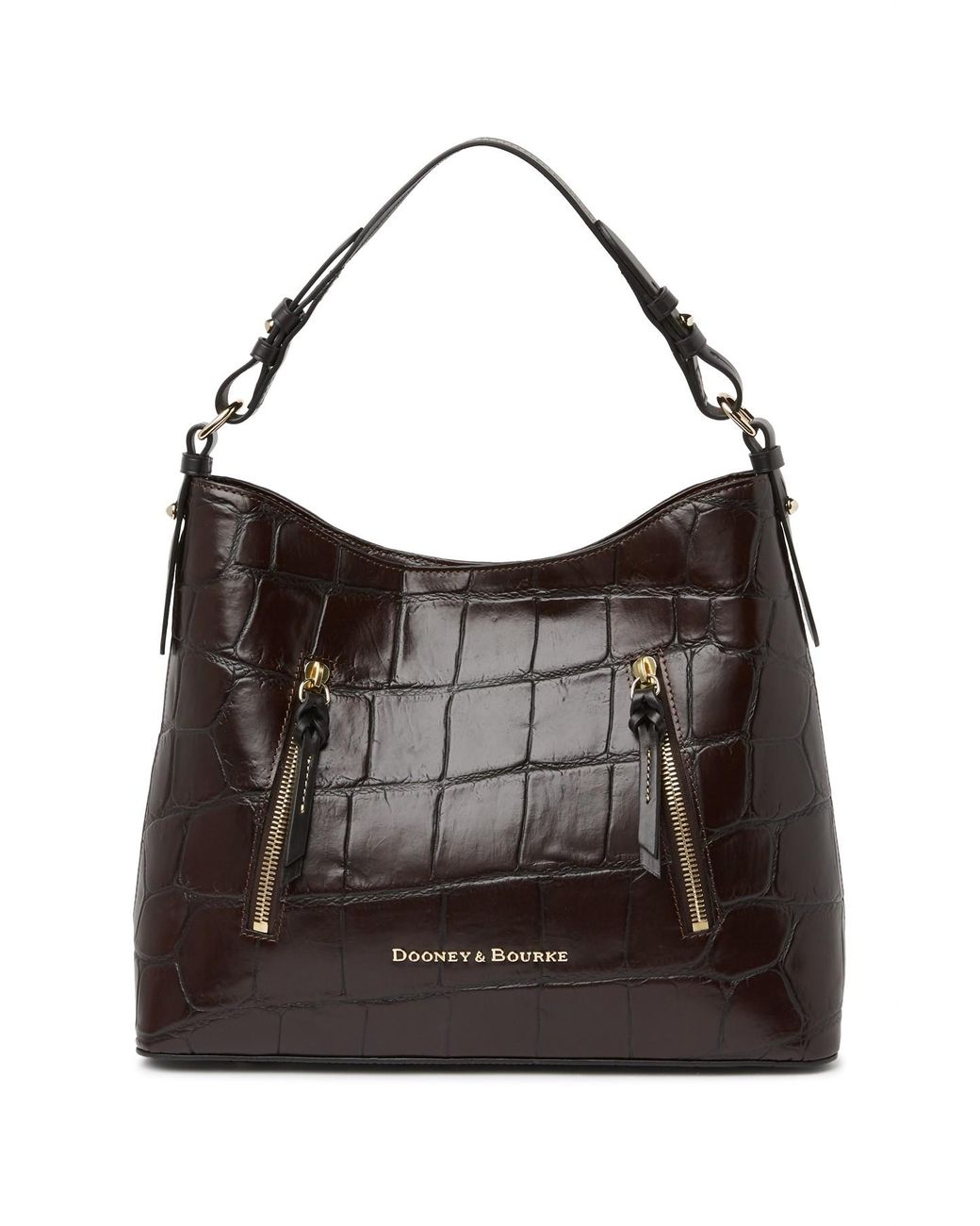 Women S Cooper Croc Embossed Leather Shoulder Bag