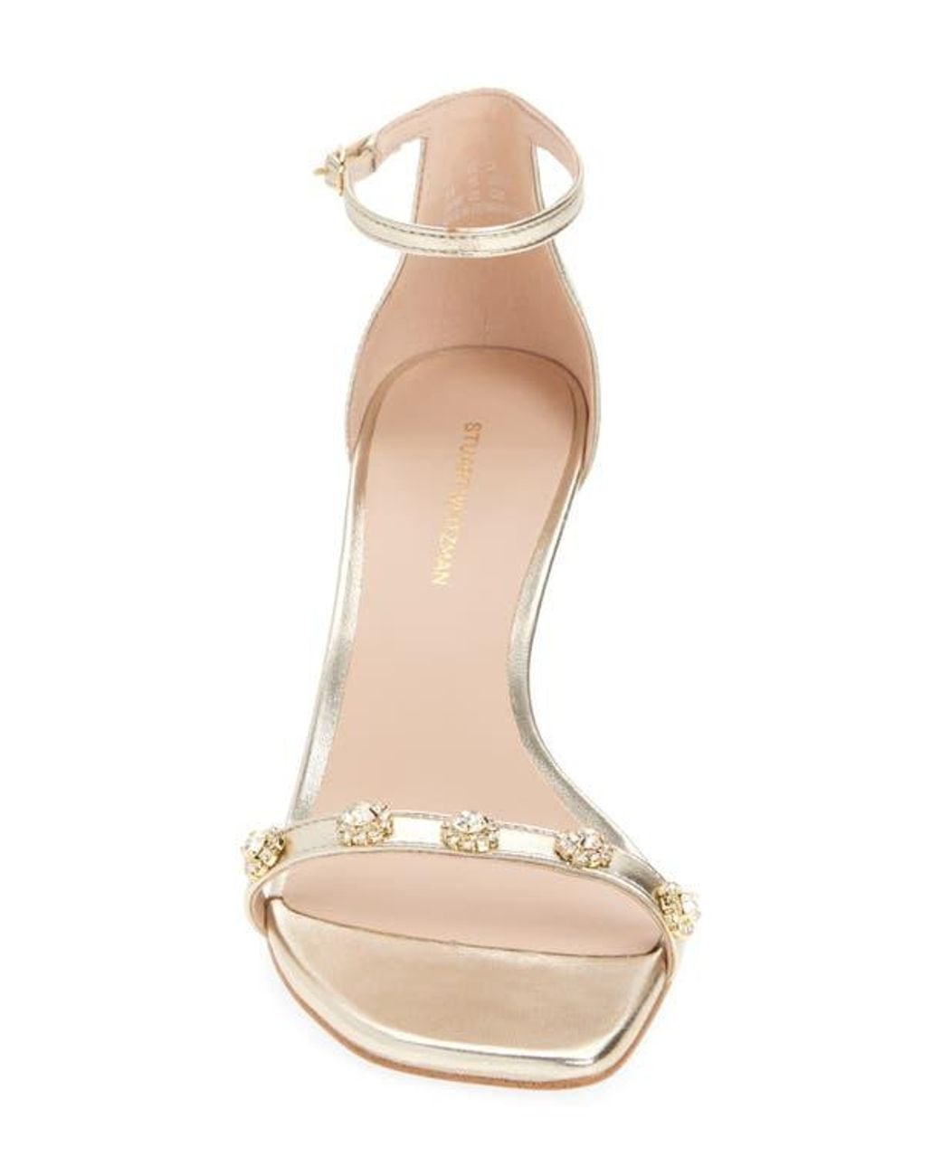 Stuart Weitzman White Justina 75 Sandal