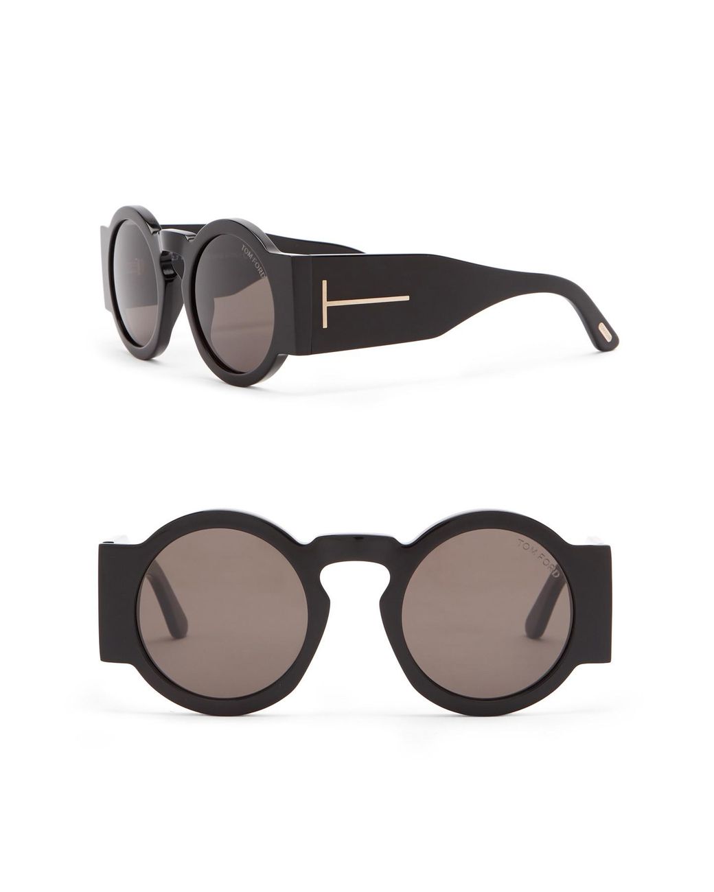 Tom Ford Tatiana 47mm Round Wide Arm Sunglasses | Lyst