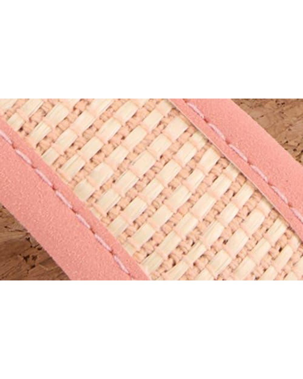 FLOOPI Pink Knit Platform Slide Sandal