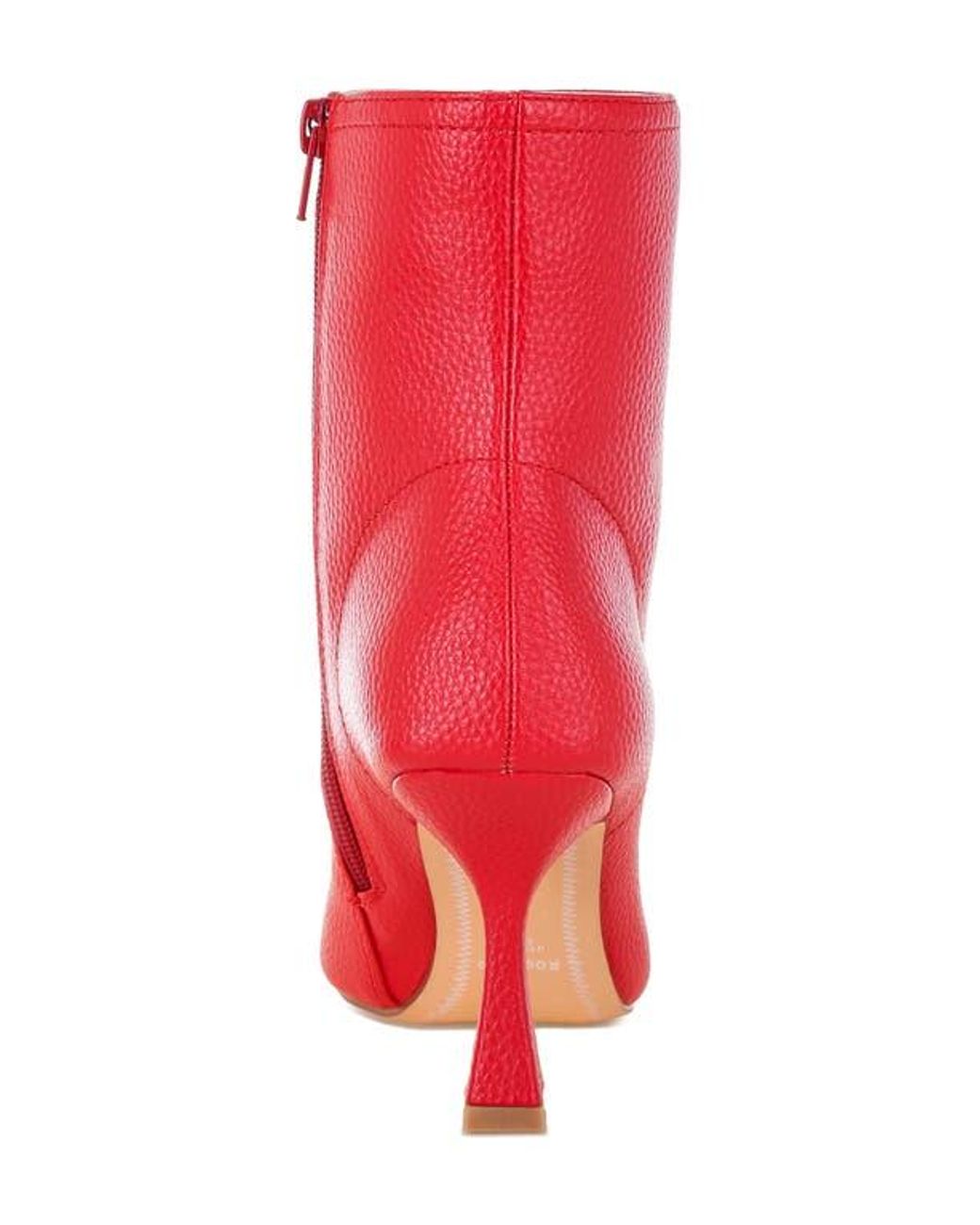 Rag & Co Red Farnak Pointed Toe Bootie