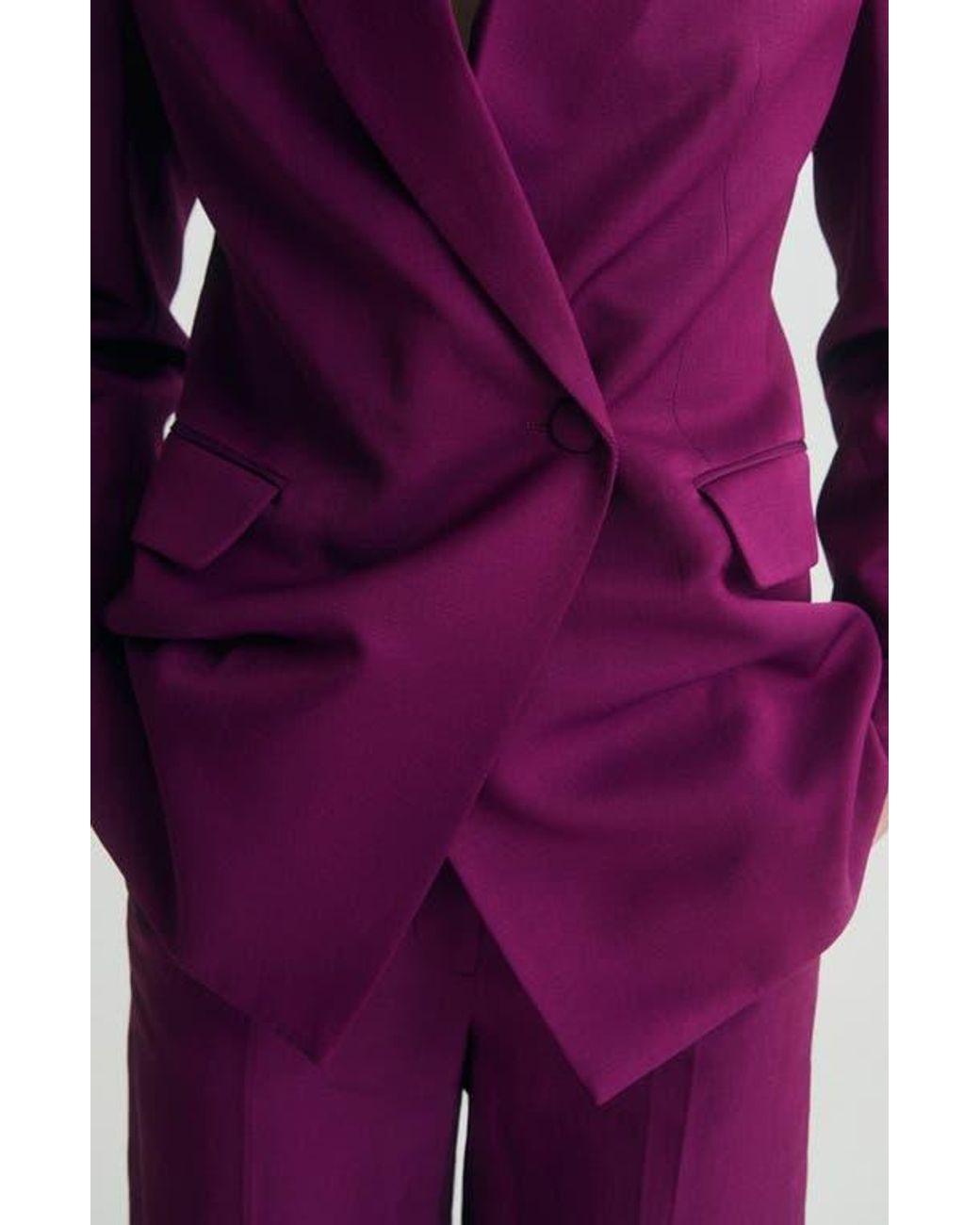 Mango Purple Double Breasted Jacket